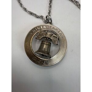 776–1976 USA Bicentennial Liberty Bell Pendant Necklace – Patriotic Jewelry